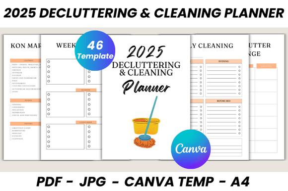 Download 2025 Decluttering &amp; Cleaning Planner - Premium Resources