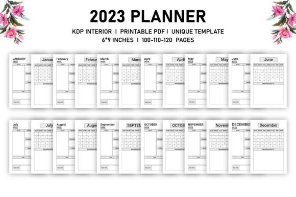 Download KDP 2023 Monthly &amp; Weekly Planner - Weekly planner Collection