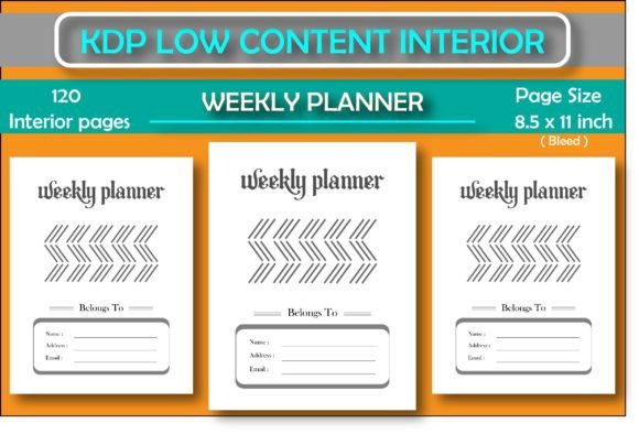 Download Weekly Planner for KDP Low Content Book - Weekly planner Collection