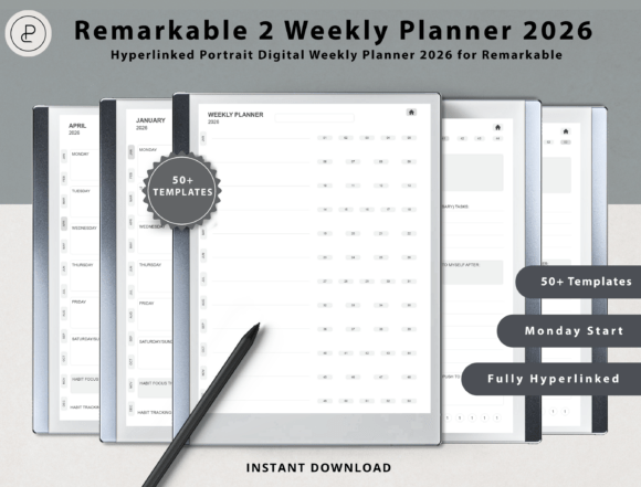 Download Weekly Planner 2026 for ReMarkable 2 - Weekly planner Collection