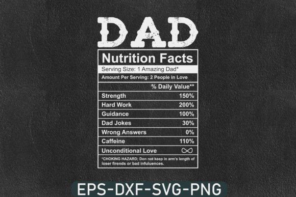 Download Dad Nutrition Facts Svg, Fathers Day Svg - Nutrition Collection