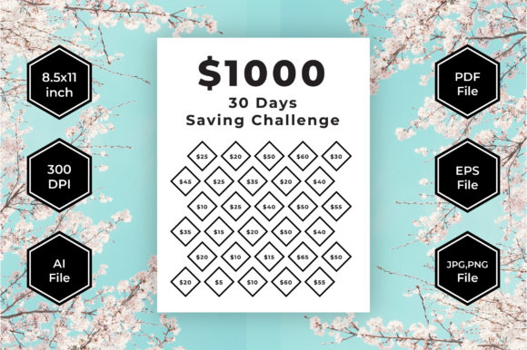 Download $1000 in 30Days Money Saving Challenge - Premium Bundle